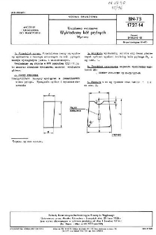 Urządzenia wyciągowe - Wykładziny kół pędnych - Wymiary BN-73/1727-14