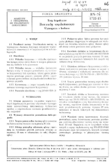 Tory kopalniane - Rozjazdy wąskotorowe - Wymagania i badania BN-76/1722-15