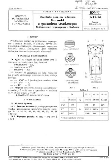 Wiertarki górnicze udarowe - Koronki z gniazdem stożkowym - Podstawowe wymagania i badania BN-77/1712-13