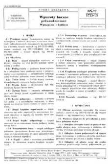 Wywroty boczne pełnoobrotowe - Wymagania i badania BN-77/1723-15