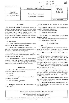 Hamulce torowe - Wymagania i badania BN-78/1722-31