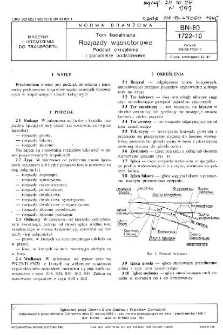 Tory kopalniane - Rozjazdy wąskotorowe - Podział, określenia i parametry podstawowe BN-80/1722-10