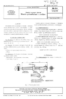 Wiertarki górnicze udarowe - Wiertła jednodłutowe i żerdzie BN-84/1712-19