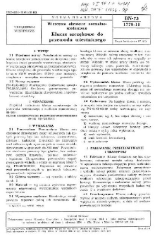 Wiercenia obrotowe normalnośrednicowe - Klucze szczękowe do przewodu wiertniczego BN-73/1775-11