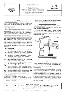 Obrabiarki do metali - Pomiar sztywności statycznej wiertarek promieniowych - Warunki i sposób pomiaru BN-74/1522-06