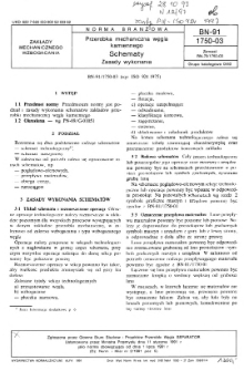 Przeróbka mechaniczna węgla kamiennego - Schematy - Zasady wykonania BN-91/1750-03