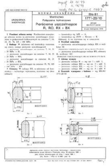 Wiertnictwo - Połączenia kołnierzowe - Pierścienie uszczelniające R, RO, RX i BX BN-91/1771-20/10