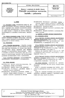 Maszyny i urządzenia do obróbki drewna - Odchyłki warsztatowe wymiarów, kształtu i położenia BN-70/1601-01