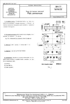 Formy do tworzyw sztucznych - Płyty pomocnicze BN-77/1694-05