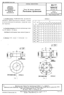 Formy do tworzyw sztucznych - Pierścienie dystansowe BN-77/1696-14