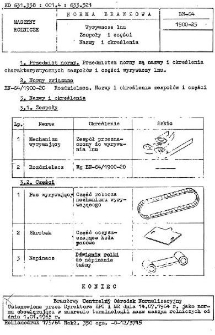 Wyrywacze lnu - Zespoły i części - Nazwy i określenia BN-64/1900-25