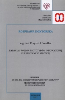 Badania i rozwój prototypów innowacyjnej elektrowni wiatrowej