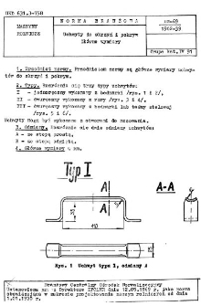 Uchwyty do skrzyń i pokryw - Główne wymiary BN-69/1902-39
