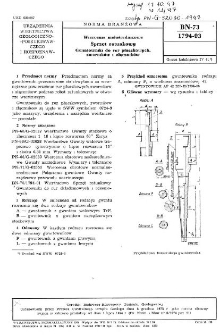 Wiercenia małośrednicowe - Sprzęt ratunkowy - Gwintowniki do rur płuczkowych, zworników i złączników BN-73/1794-03