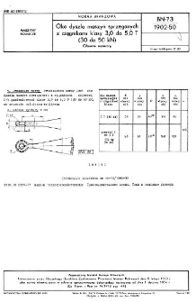 Oko dyszla maszyn sprzęganych z ciągnikami klasy 3,0 do 5,0 T (30 do 50 kN) - Główne wymiary BN-73/1902-50
