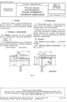 Wiercenia obrotowe normalnośrednicowe - Gwinty narzędziowe rdzeniówek podwójnych BN-74/1779-03