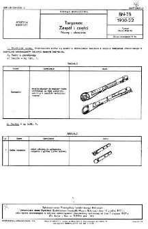 Targaniec - Zespół i części - Nazwy i określenia BN-75/1900-22