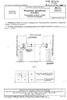 Przenośne urządzenia świetlne - Usytuowanie, wymiary i wolna przestrzeń na maszynie BN-75/1902-53