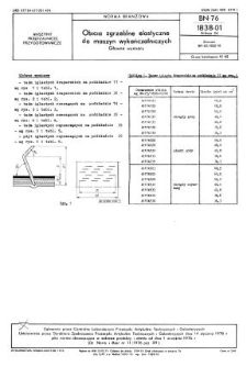 Obicia zgrzeblne elastyczne do maszyn wykańczalniczych - Główne wymiary BN-76/1838-01 Arkusz 04