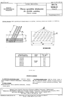 Obicia zgrzeblne elastyczne do obróbki watoliny - Główne wymiary BN-76/1838-01 Arkusz 05