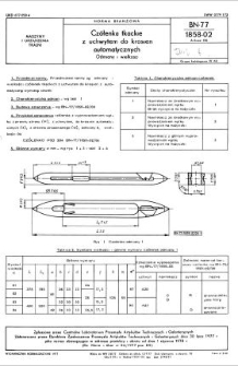 Czółenka tkackie z uchwytem do krosien automatycznych - Odmiany i wielkości BN-77/1858-02 Arkusz 06