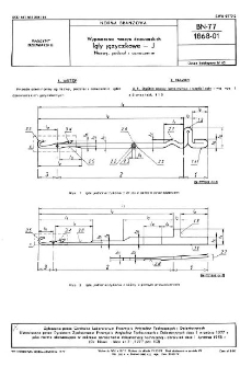Wyposażenie maszyn dziewiarskich - Igły języczkowe - J - Nazwy, podział i oznaczenie BN-77/1868-01