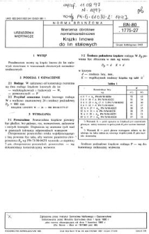 Wiercenia obrotowe normalnośrednicowe - Krążki linowe do lin stalowych BN-80/1775-27