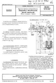 Wiercenia obrotowe normalnośrednicowe - Degazatory atmosferczyne płuczki wiertniczej - Główne wymagania i badania BN-82/1775-32