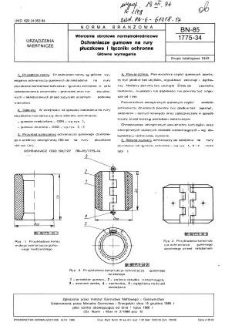 Wiercenia obrotowe normalnośrednicowe - Ochraniacze gumowe na rury płuczkowe i łączniki ochronne - Główne wymagania BN-85/1775-34