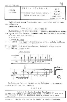 Mechanizmy tnące maszyn żniwnych - Belka palcowa żniwiarki BN-66/1952-02