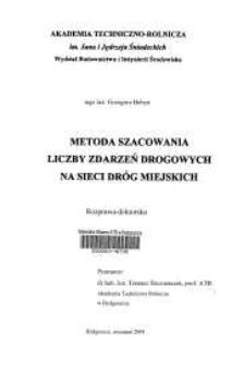 Metoda szacowania liczby zdarzeń drogowych na sieci dróg miejskich