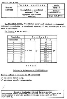 Przedpłużek o szerokości roboczej 17 cm - Wygięcie powierzchni roboczej BN-69/1924-18
