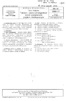 Tabor kolejowy - Tablice i znaki ostrzegawcze przed porażeniem prądem elektrycznym BN-90/3086-10