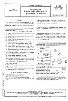 Lampy elektronowe - Metody badań elektrycznych gazotronów i tyratronów BN-63/3271-05