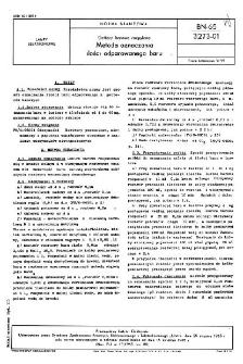 Gettery barowe rozpylane - Metoda oznaczania ilości odparowanego baru BN-65/3273-01