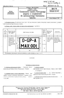 Napisy i znaki - Wagony towarowe - Oznaczenie ciężaru hamującego wagonu z urządzeniem do samoczynnego hamowania ładunku BN-79/3500-13.41