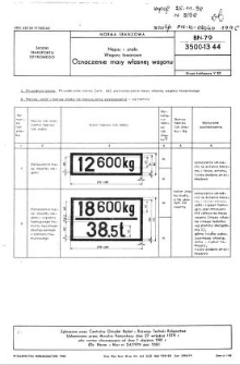 Napisy i znaki - Wagony towarowe - Oznaczenie masy własnej wagonu BN-79/3500-13.44