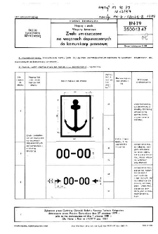 Napisy i znaki - Wagony towarowe - Znaki umieszczone na wagonach dopuszczonych do komunikacji promowej BN-79/3500-13.47