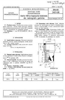 Zamknięte źródła promieniotwórcze - Iterb-169 w kapsułce stalowej do radiografii gamma BN-80/3421-06