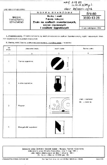 Napisy i znaki- Pojazdy trakcyjne - Znaki na szafkach inwentarzowych, części zapasowych i środków sygnałowych BN-80/3500-13.28