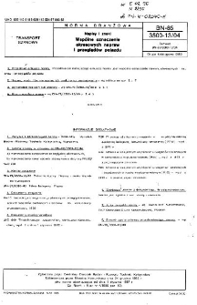 Napisy i znaki - Wspólne oznaczenie okresowych napraw i przeglądów pojazdu BN-85/3500-13/04