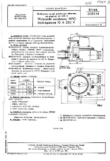 Elektryczny sprzęt instalacyjny okrętowy na napięcia do 500 V - Wyłączniki warstwowe WPO dwubiegunowe 10 A 250 V BN-66/3083-14