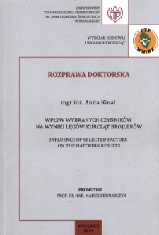 Wpływ wybranych czynników na wyniki lęgów kurcząt brojlerów