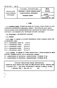 Materiały i sprzęt ochronny przed promieniowaniem jonizującym - Przepusty kulowe BN-65/3433-03