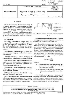 Sygnały wizyjny i foniczny - Wymagania elektryczne i badania BN-72/3320-01