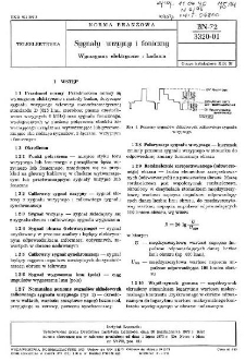 Sygnały wizyjny i foniczny - Wymagania elektryczne i badania BN-72/3320-01