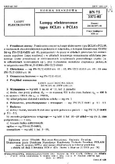 Lampy elektronowe typu ECL85 i PCL85 BN-75/3371-02