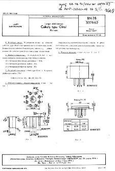 Lampy elektronowe - Cokoły typu Oktal - Wymiary BN-78/3371-62
