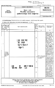 Napisy i znaki - Wspólne oznaczenie ujednoliconego kodu wagonów BN-80/3500-13.02