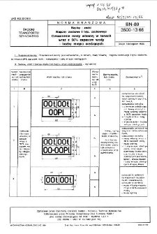 Napisy i znaki - Wagony osobowe i typu osobowego - Oznaczenie masy własnej w tonach wraz z 50% zapasem wody i liczby miejsc siedzących BN-80/3500-13.66